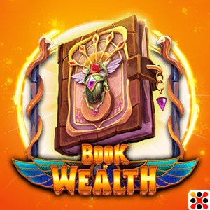 Book of Wealth slot logo by Mancala Gaming at Verde Casino